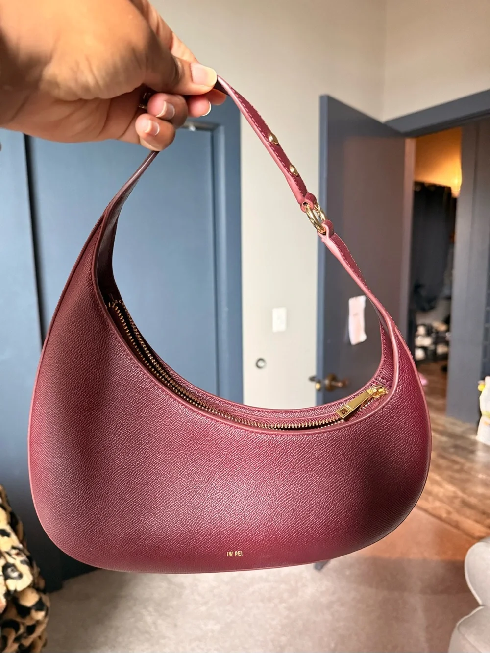 JW PEI Harlee Shoulder Bag Claret (burgundy color)